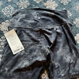 lululemon athletica Gray Tie-Dye Bike Shorts
